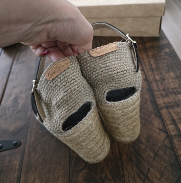 Toni Pons Caldes Black Jute wedge espadrilles with buckle. Size 7.5. New. - Picture 5 of 7